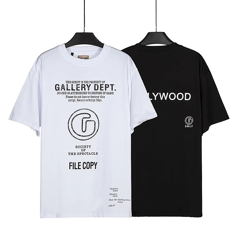 GALLERY. DEPT new short-sleeved T-shirt Style number: D2287P106 Color: Black White Size: S M L XL